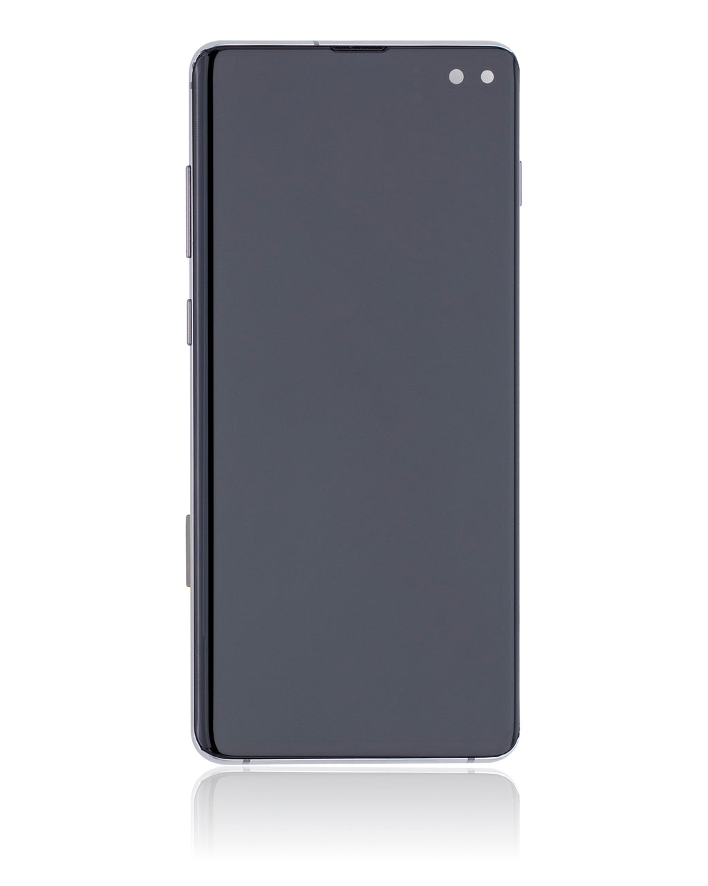 OLED-Display mit Rahmen für Samsung Galaxy S10 Plus (gebrauchter OEM-Ausbau, Qualität B/C) (Prism / Ceramic Black)