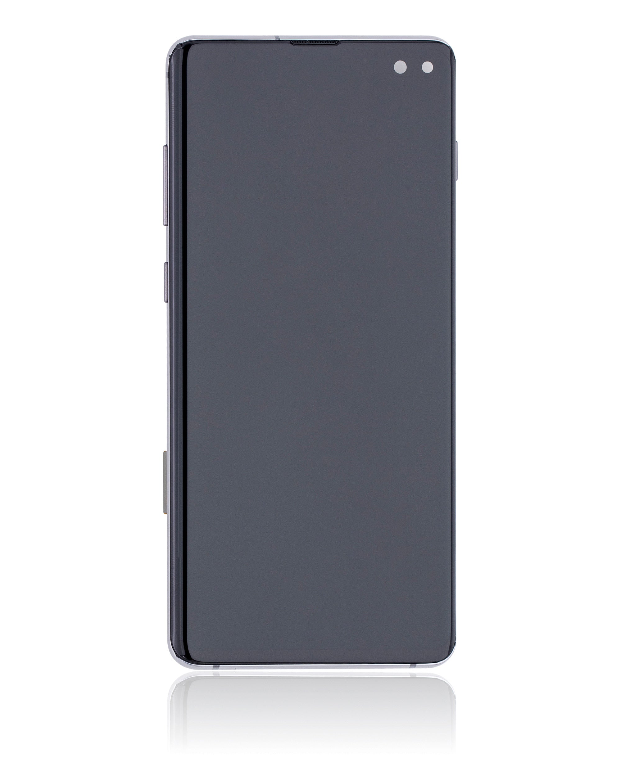 OLED-Display mit Rahmen für Samsung Galaxy S10 Plus (gebrauchter OEM-Ausbau, Qualität B/C) (Prism / Ceramic Black)