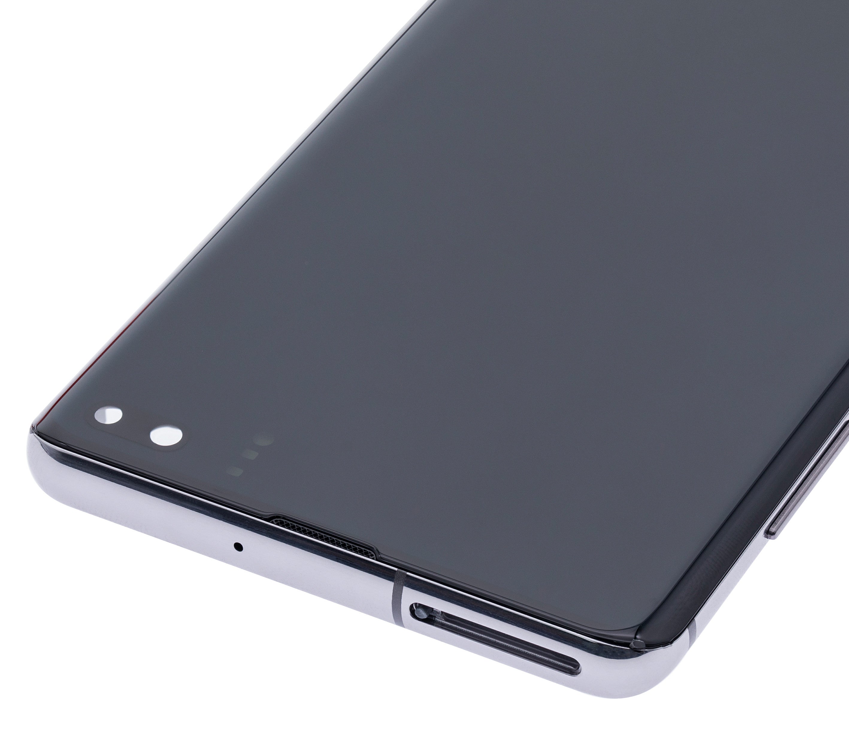 OLED-Display mit Rahmen für Samsung Galaxy S10 Plus (gebrauchter OEM-Ausbau, Qualität B/C) (Prism / Ceramic Black)