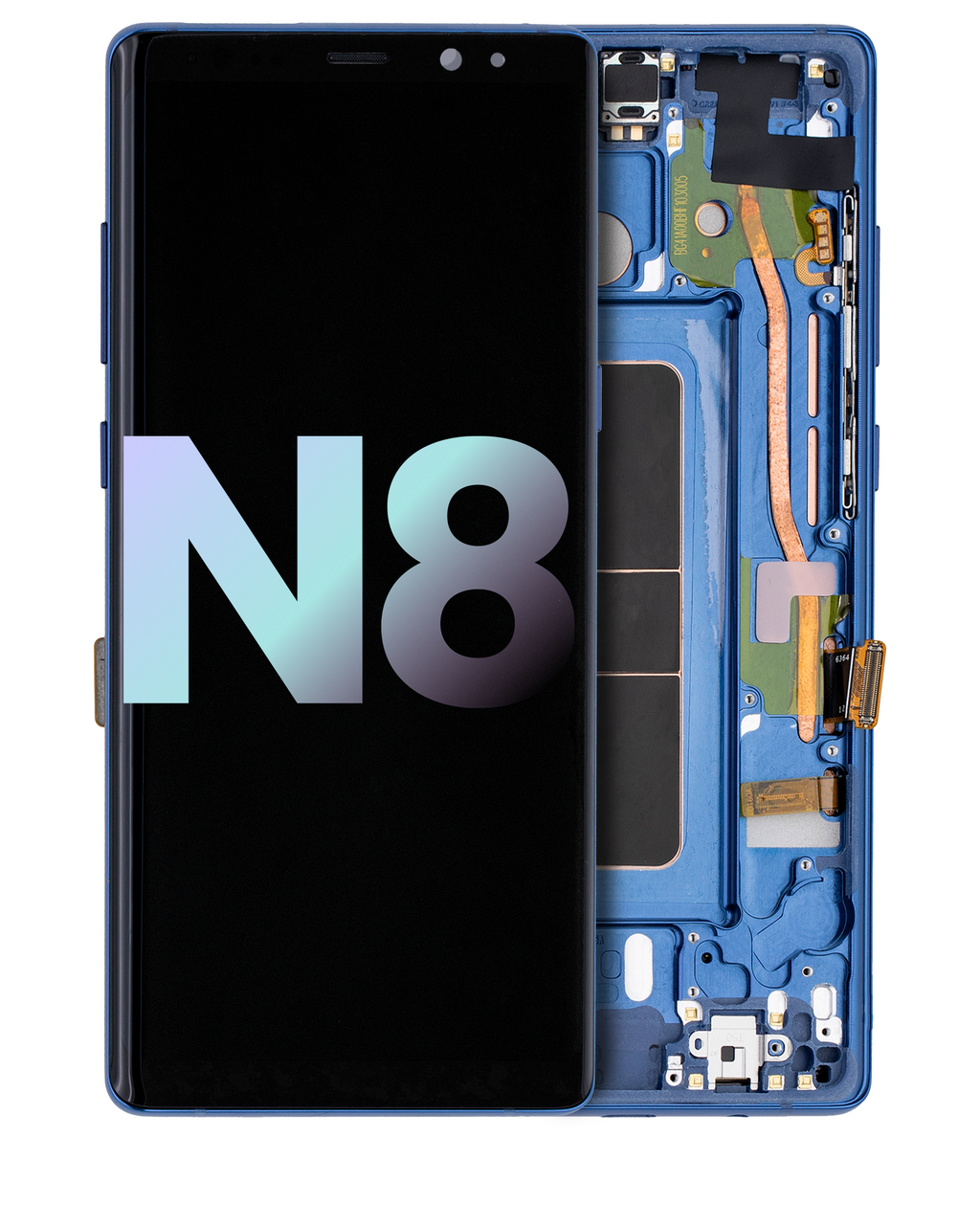 OLED-Display mit Rahmen für Samsung Galaxy Note 8 (Service Pack) (Blau)