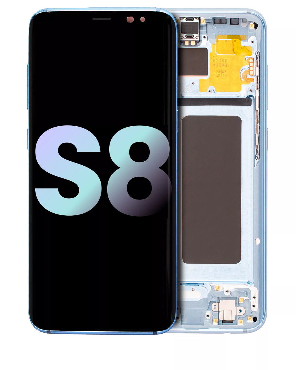 OLED-Display mit Rahmen für Samsung Galaxy S8 (Service Pack) (Coral Blau)