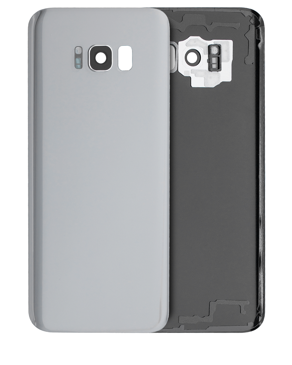 Backcover m. Kamera f. Samsung Galaxy S8+ (silber, o. Logo, Afterm. Plus)
