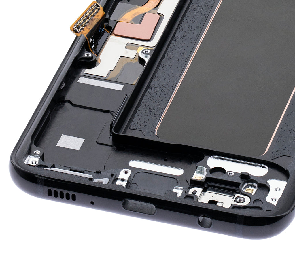 OLED-Display mit Rahmen für Samsung Galaxy S8 Plus (Aftermarket Plus) (Midnight Schwarz)
