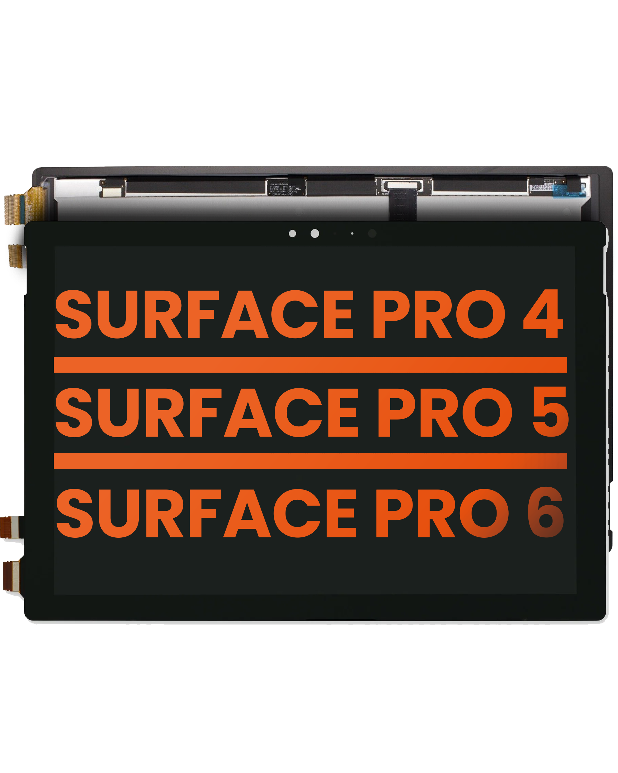LCD Display with Digitizer for Microsoft Surface Pro 4 (1724), Pro 5 (1796), Pro 6 (1807) - LG LCD LP123WQ1, Quality A Blemish