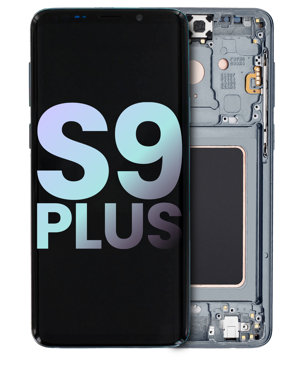 OLED-Display mit Rahmen für Samsung Galaxy S9+ Service Pack Titanium Grau