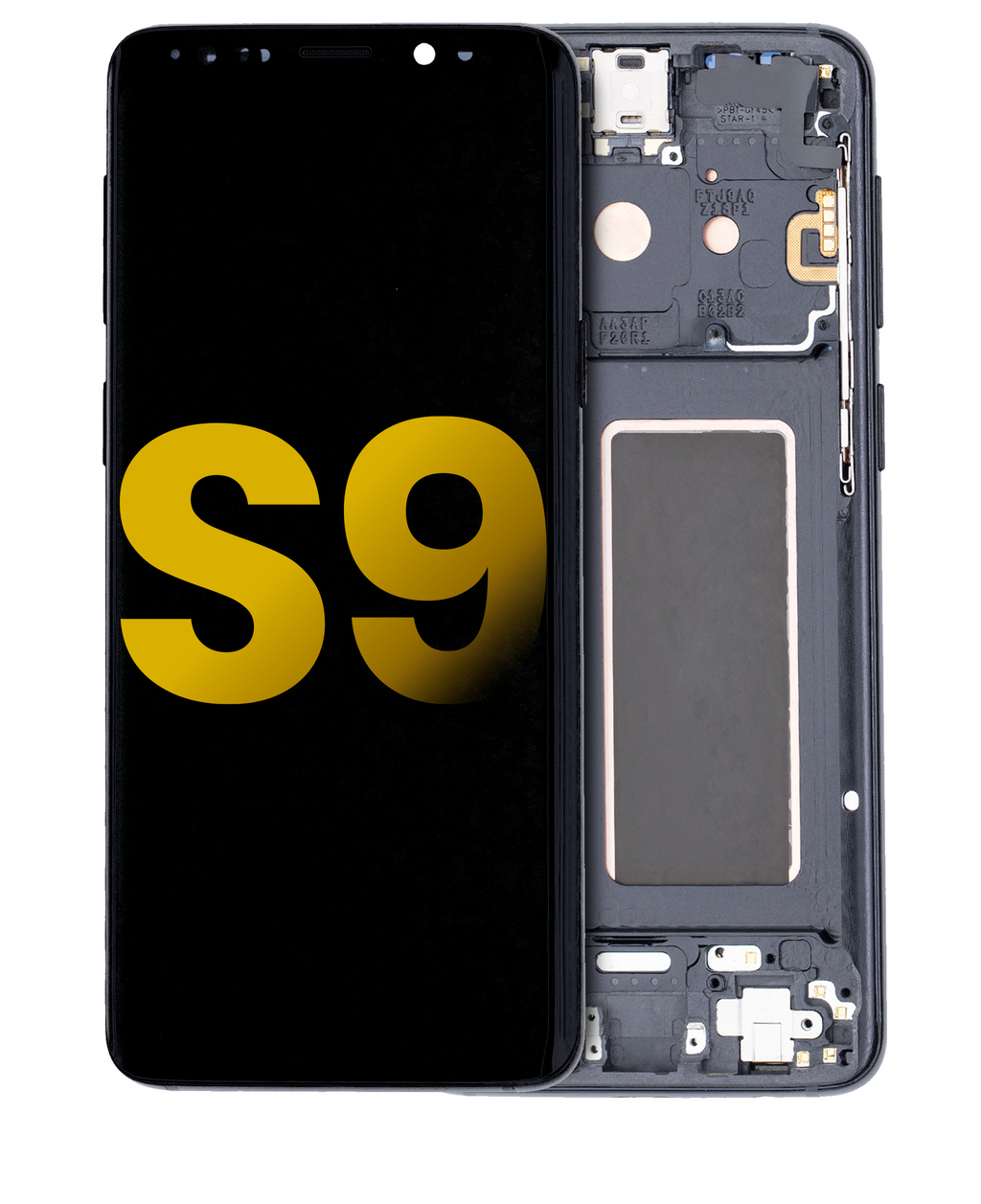 OLED Display with Frame for Samsung Galaxy S9 (Refurbished) (Midnight Black)
