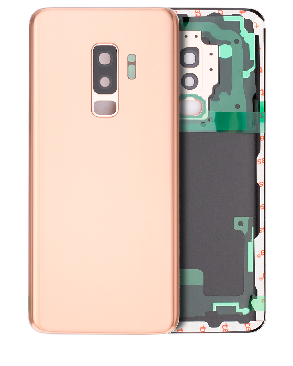 Backcover mit Kameralinse für Samsung Galaxy S9+, Sunrise Gold, Aftermarket Plus