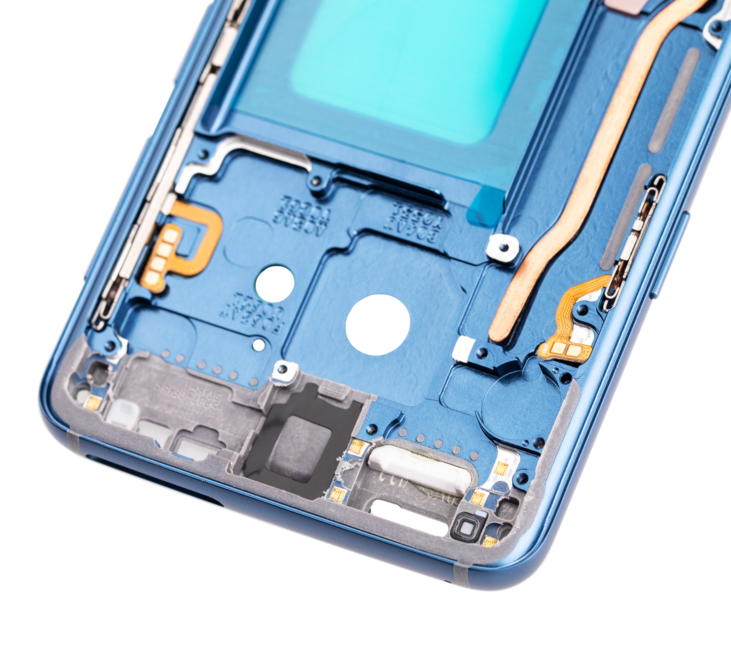 Midframe/Rahmen für Samsung Galaxy S9 mit Kleinteilen (Coral Blue Rahmen)