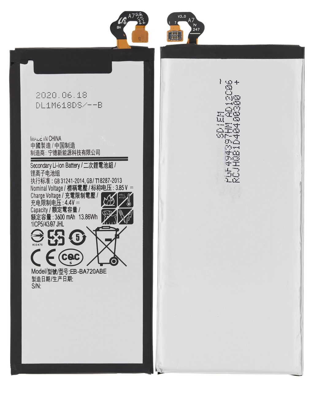 Replacement Battery for Samsung Galaxy A7 (A720 / 2017) / J7 Pro (J730 / 2017) (EB-BA720ABE)