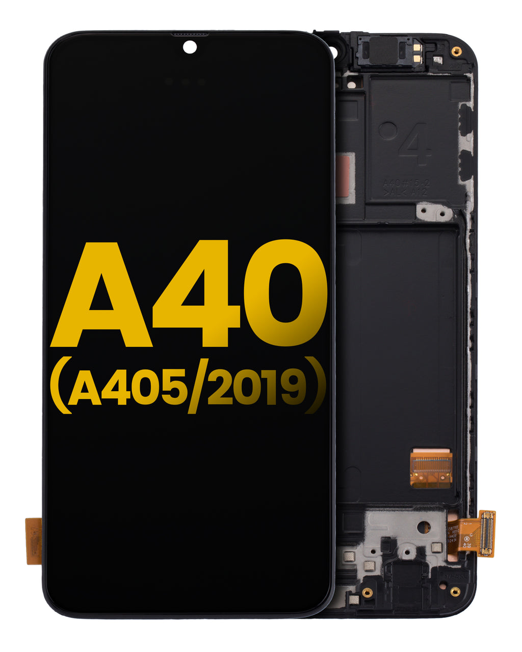 OLED-Display mit Rahmen für Samsung Galaxy A40 (Refurbished)