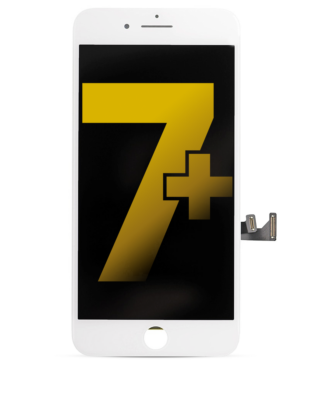 LCD-Display mit Stahlplatte für iPhone 7 Plus (Refurbished: Toshiba) (Weiß)