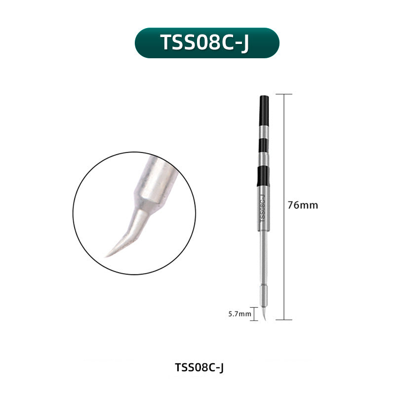 Ersatz-Lötkolbenspitze gebogen für Quick Q8 TSS08C-J