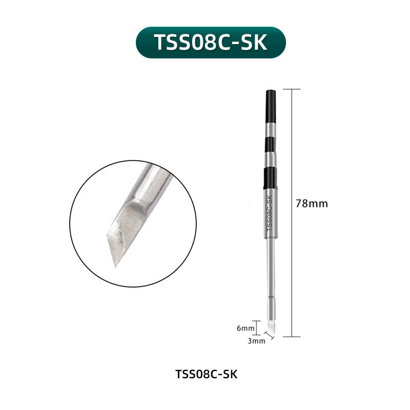 Ersatz-Lötkolbenspitze (Messerspitze) für Quick Q8 Lötstation – Modell TSS08C-SK