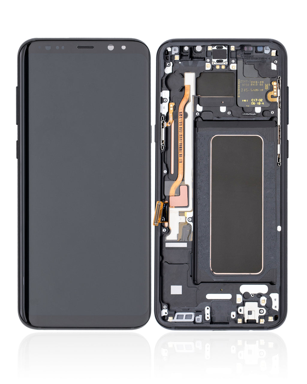 OLED-Display mit Rahmen für Samsung Galaxy S8 Plus (Blemish: Qualität B) (Midnight Schwarz)