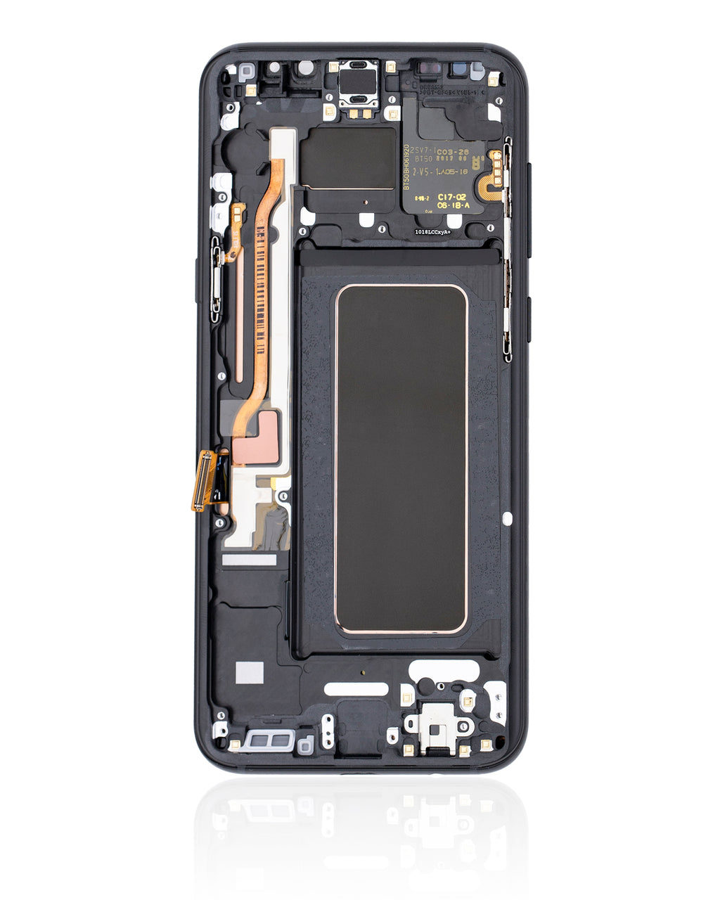 OLED-Display mit Rahmen für Samsung Galaxy S8 Plus (Blemish: Qualität B) (Midnight Schwarz)