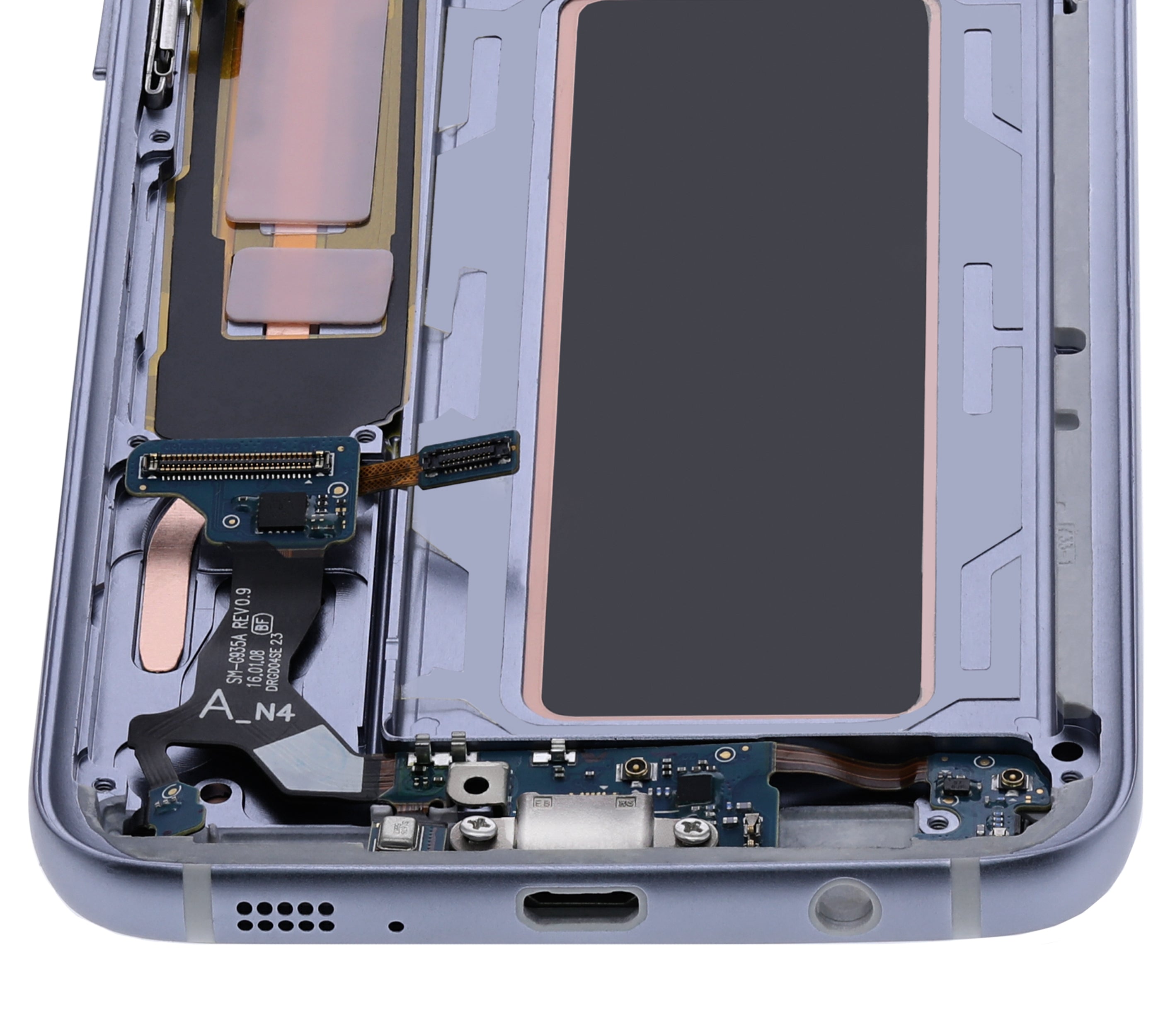 OLED-Display mit Rahmen für Samsung Galaxy S7 Edge G935A (North American Version) (Blemish: Qualität B) (Black Onyx)