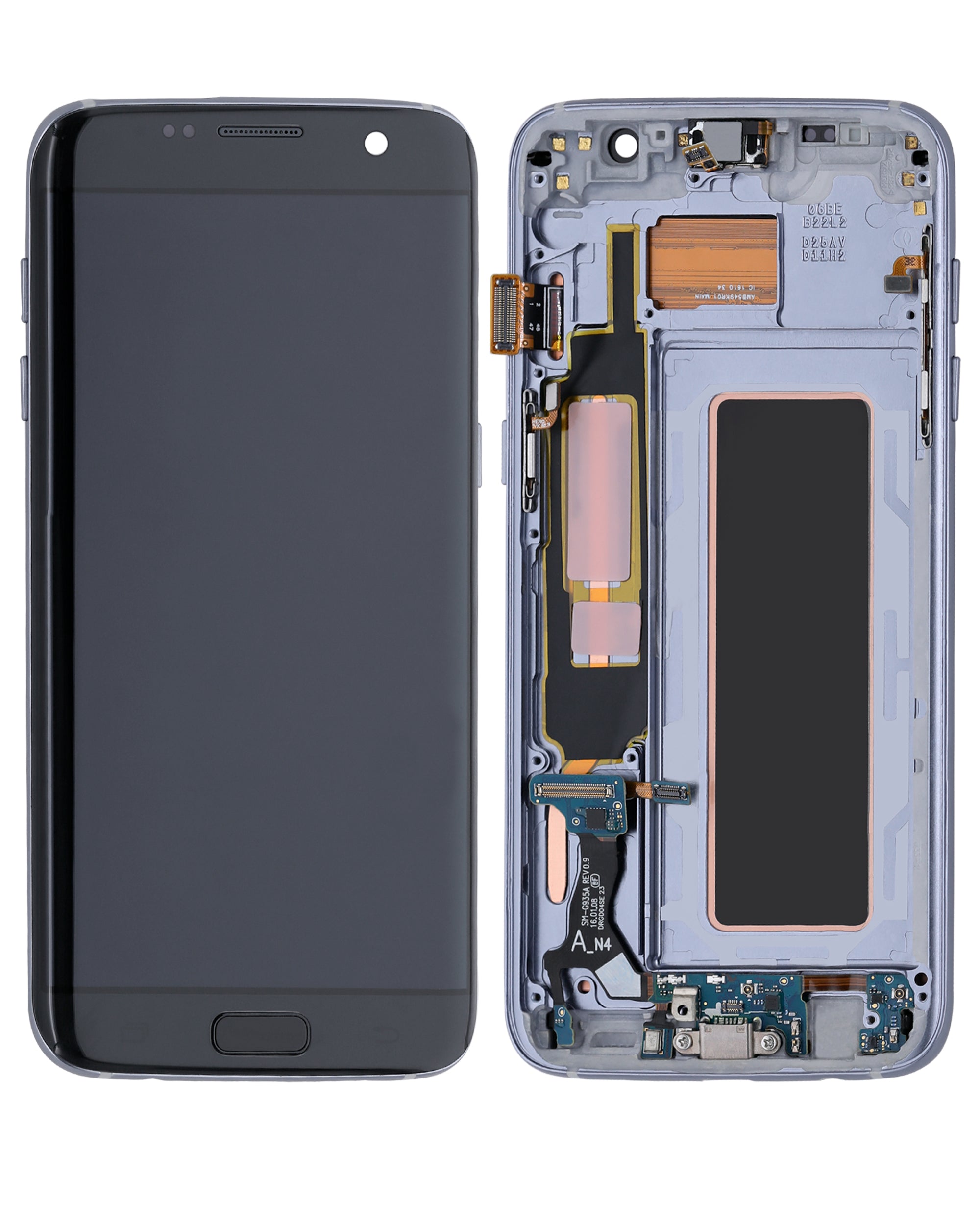 OLED-Display mit Rahmen für Samsung Galaxy S7 Edge G935A (North American Version) (Blemish: Qualität B) (Black Onyx)