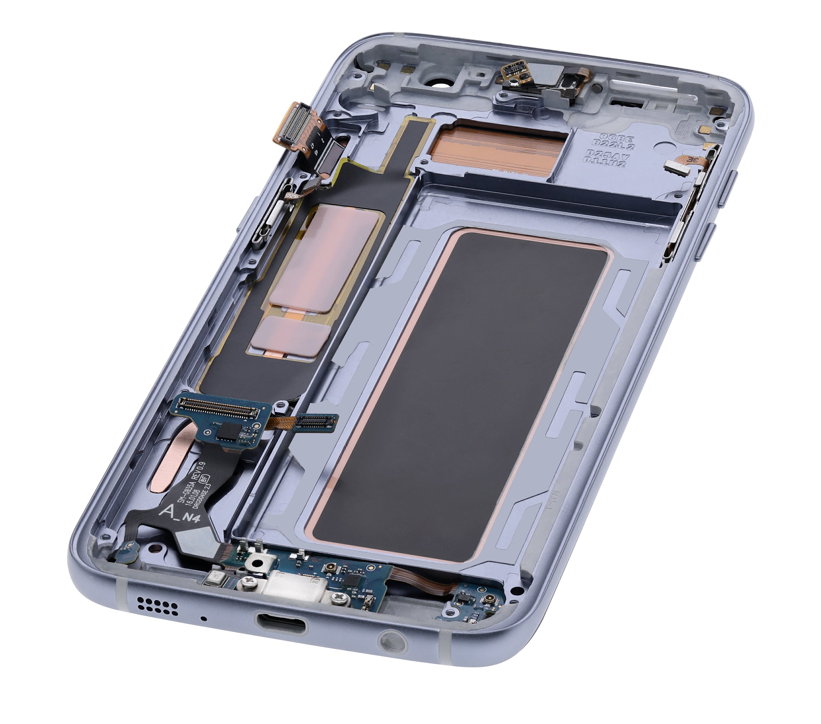 OLED-Display mit Rahmen für Samsung Galaxy S7 Edge G935A (North American Version) (Blemish: Qualität B) (Black Onyx)