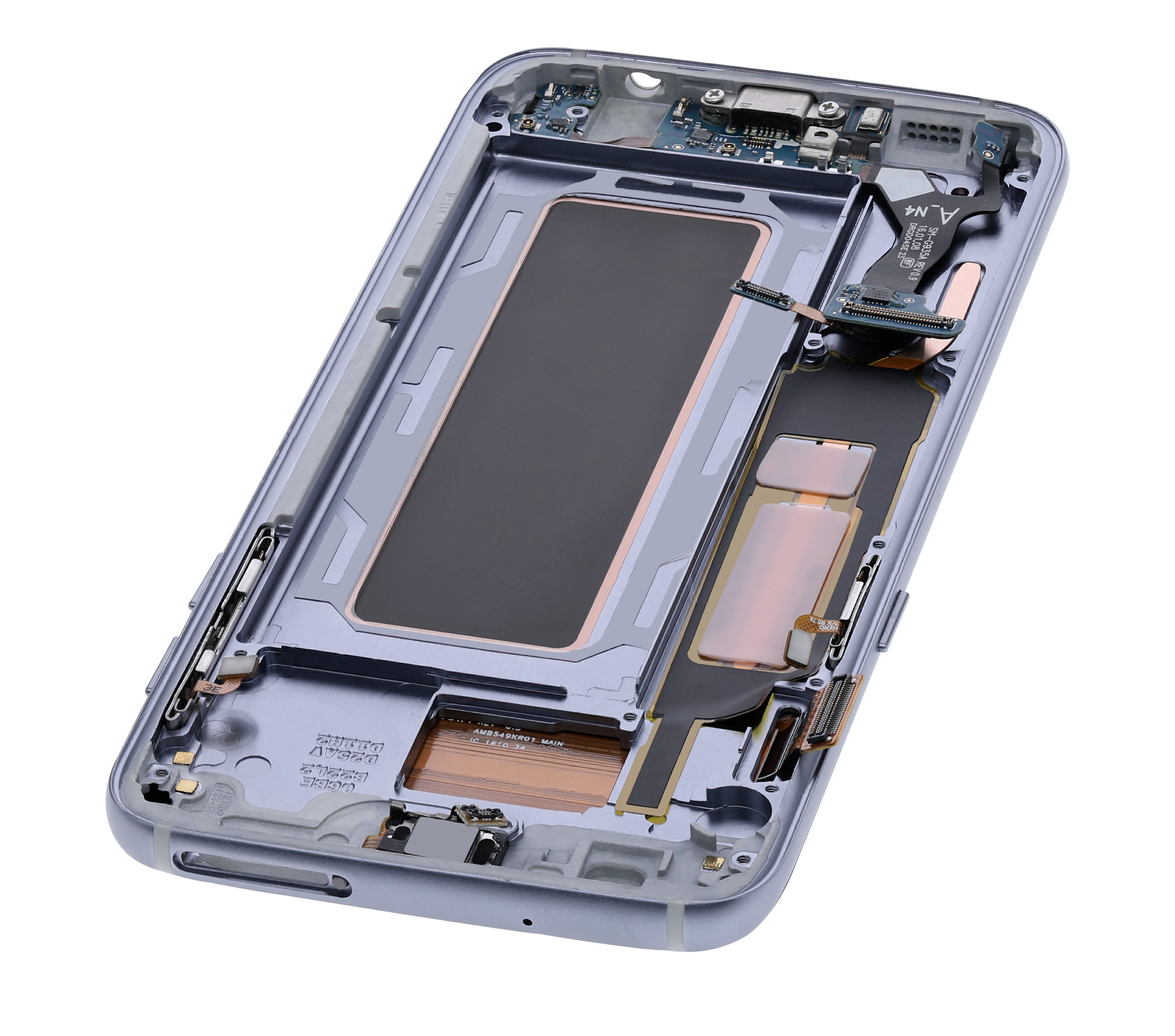 OLED-Display mit Rahmen für Samsung Galaxy S7 Edge G935A (North American Version) (Blemish: Qualität B) (Black Onyx)