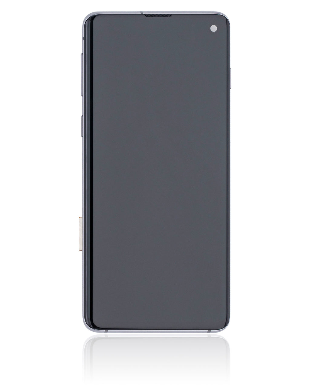 OLED-Display mit Rahmen für Samsung Galaxy S10 (gebrauchter OEM-Ausbau, Qualität A) (Prism / Ceramic Black)