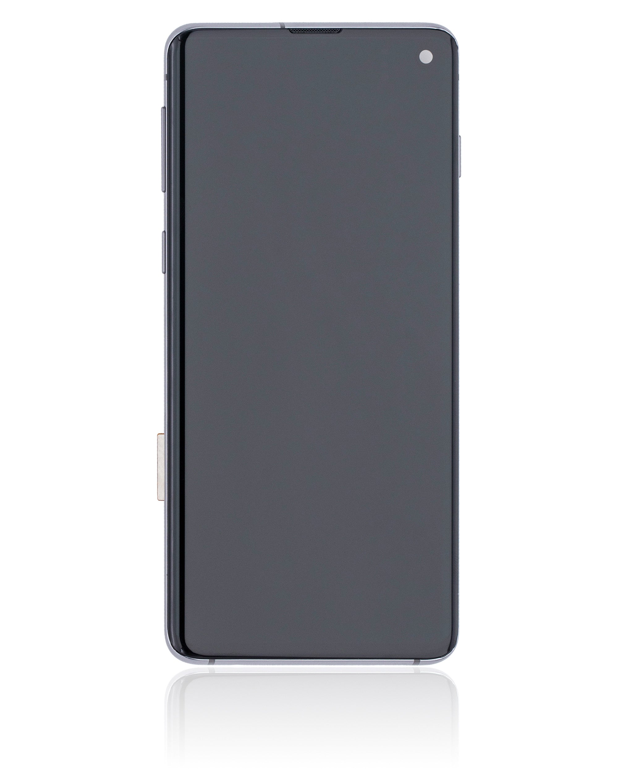 OLED-Display mit Rahmen für Samsung Galaxy S10 (gebrauchter OEM-Ausbau, Qualität A) (Prism / Ceramic Black)