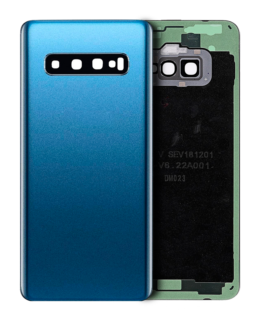 Back Cover with Camera Lens for Samsung Galaxy S10 (No Logo) (Aftermarket Plus) (Prism Blue)
