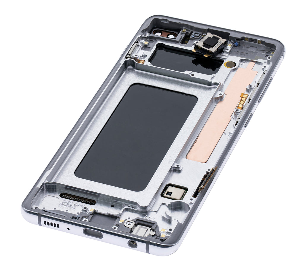 OLED Display with Frame for Samsung Galaxy S10 Plus (Refurbished) (Prism White)