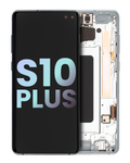 OLED-Display mit Rahmen für Samsung Galaxy S10 Plus (Service Pack) (Prism Green)