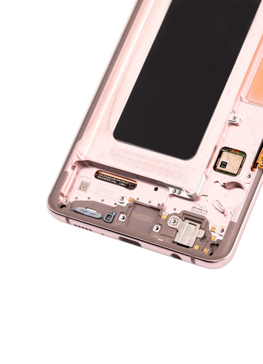 OLED-Display mit Rahmen für Samsung Galaxy S10 Plus (Svc Pack) (Flamingo Pink)