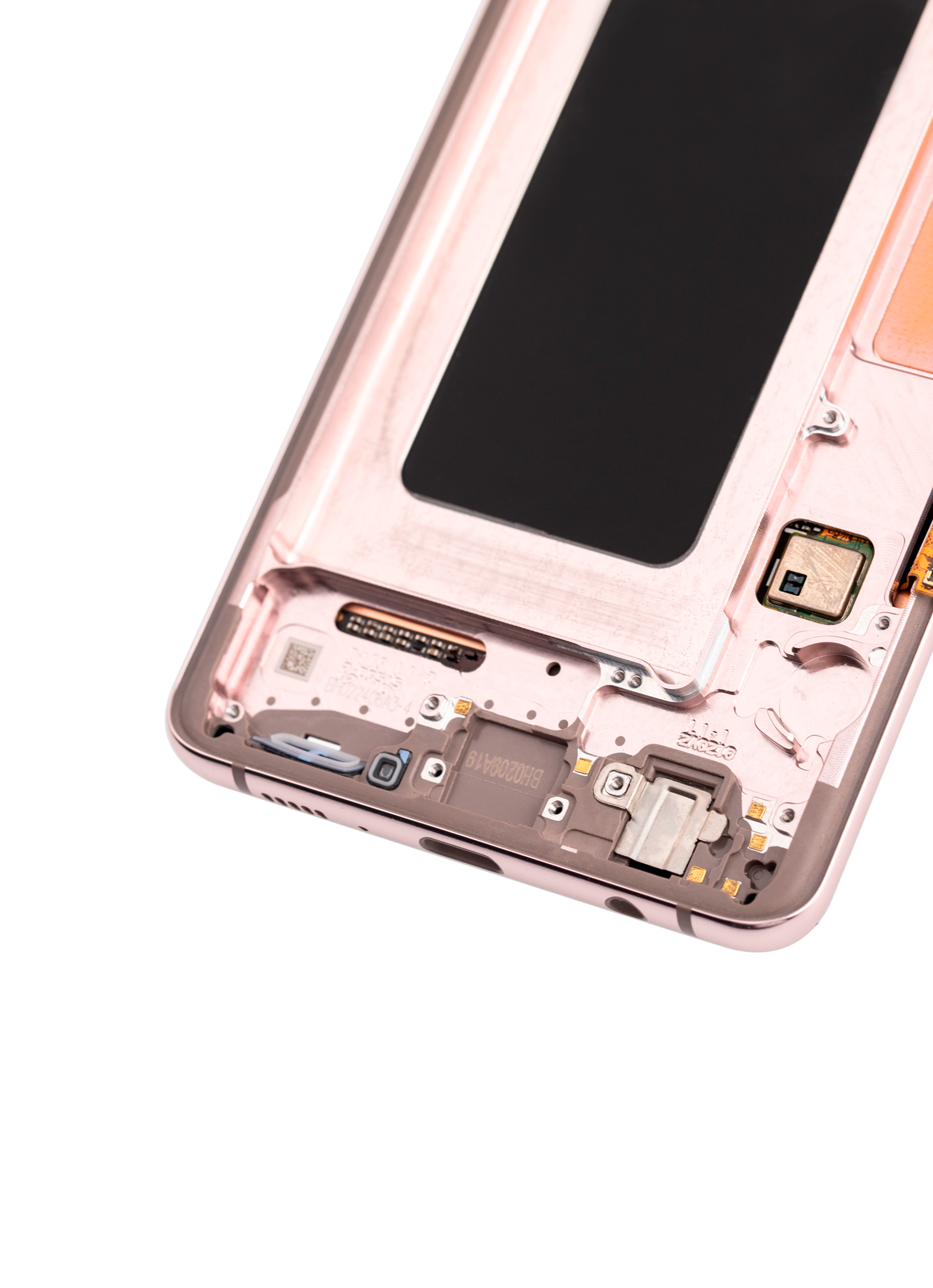 OLED-Display mit Rahmen für Samsung Galaxy S10 Plus (Svc Pack) (Flamingo Pink)