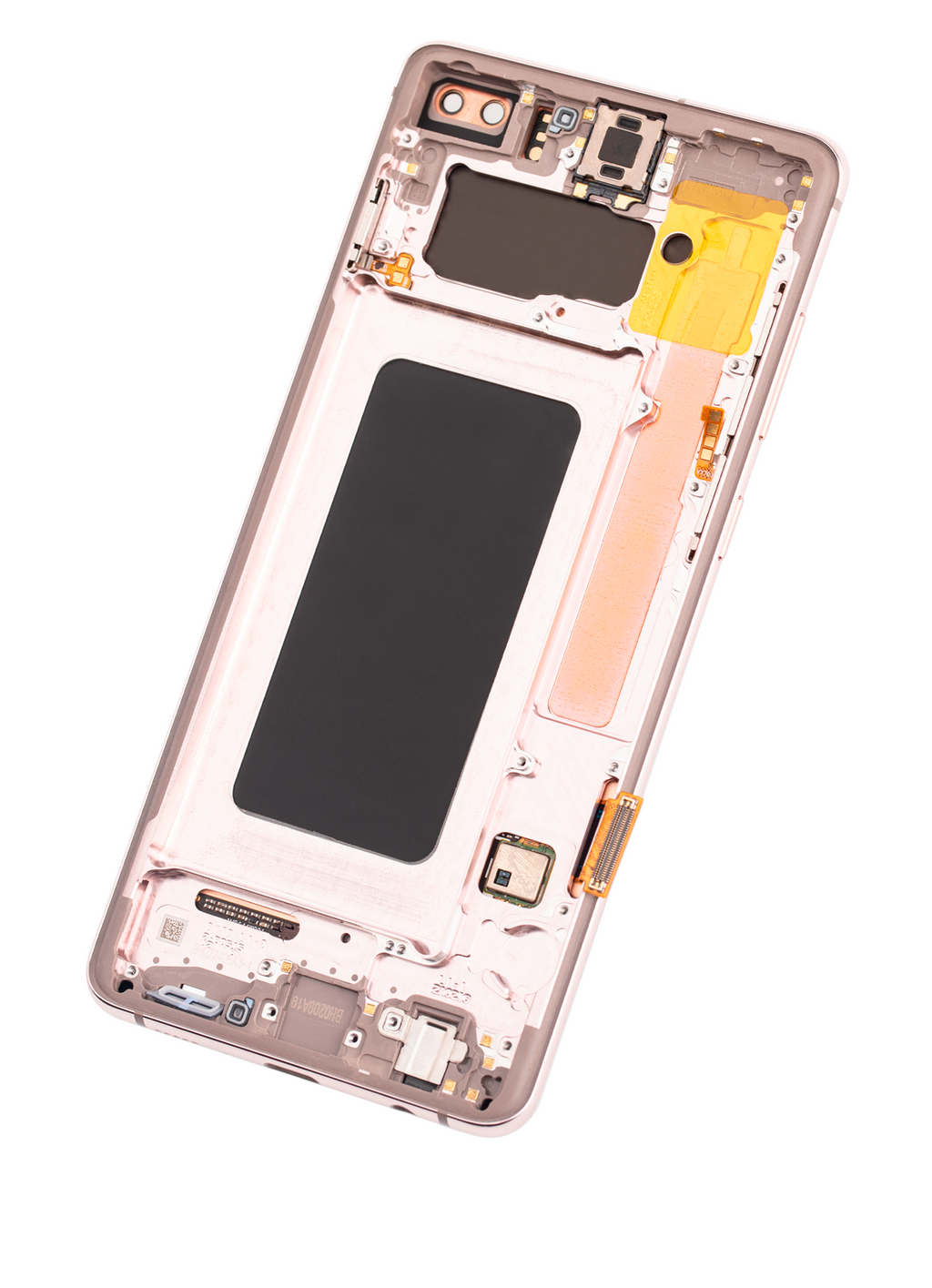 OLED-Display mit Rahmen für Samsung Galaxy S10 Plus (Svc Pack) (Flamingo Pink)