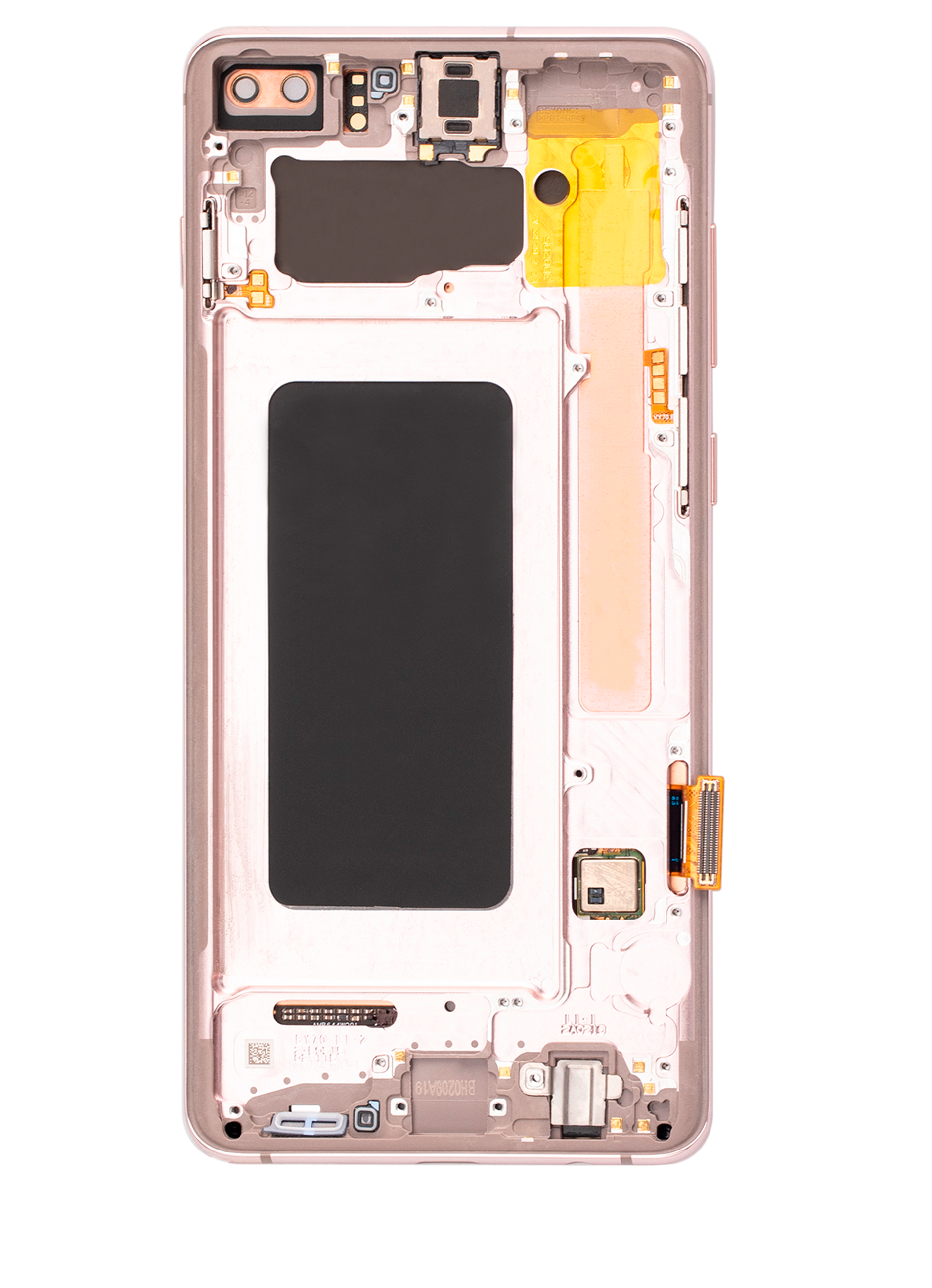 OLED-Display mit Rahmen für Samsung Galaxy S10 Plus (Svc Pack) (Flamingo Pink)