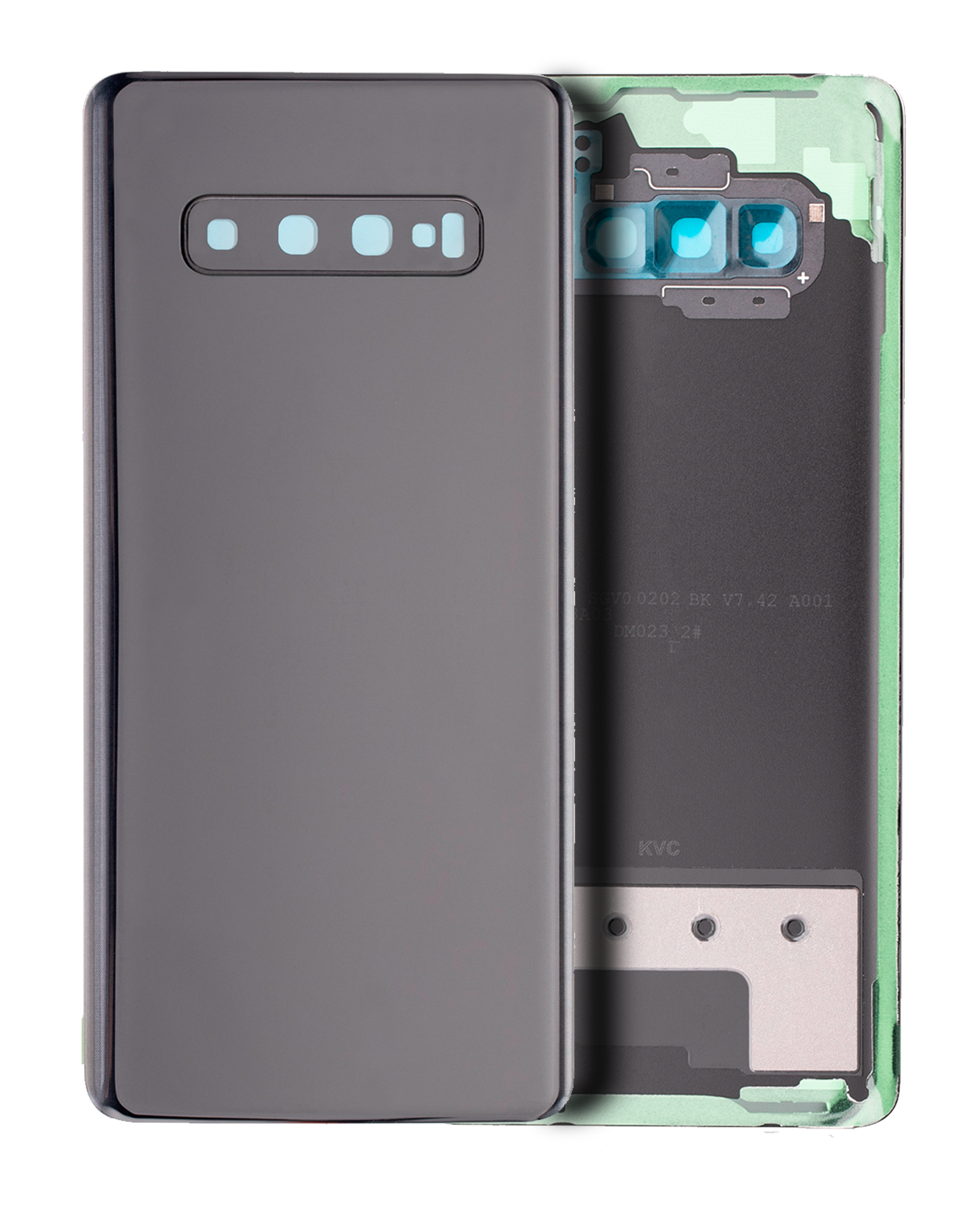 Glass back cover with camera lens for Samsung Galaxy S10 Plus (without logo) (Aftermarket Plus) (Prism Black)