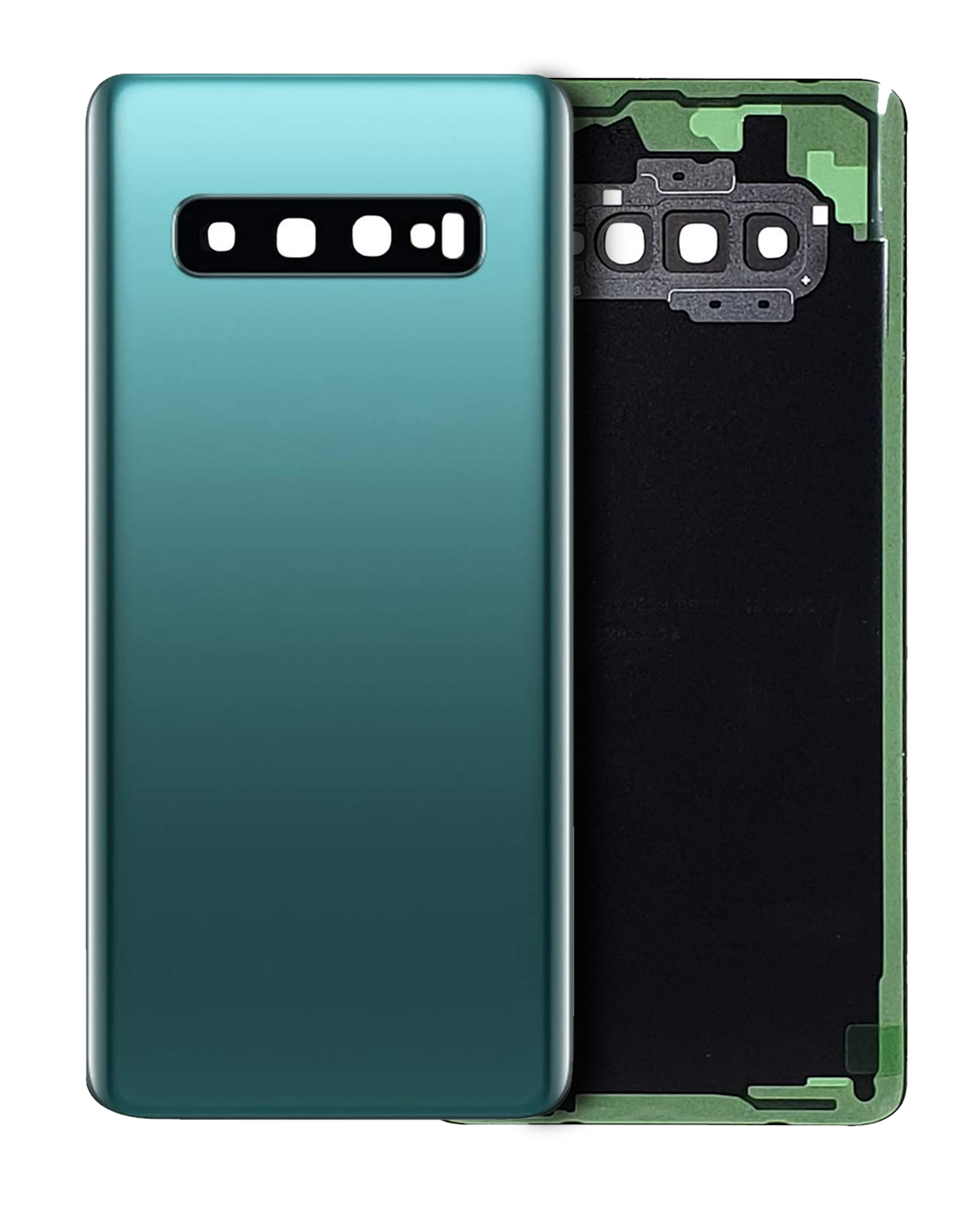 Back cover with camera lens for Samsung Galaxy S10 Plus (without logo) (Aftermarket Plus) (Prism Green)