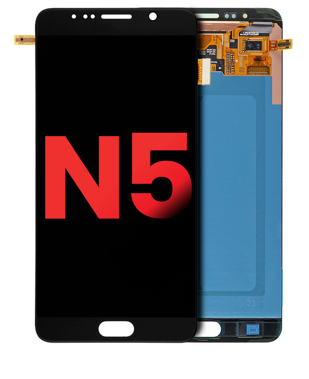 OLED-Display ohne Rahmen für Samsung Galaxy Note 5 (Aftermarket Plus) (Black Sapphire)