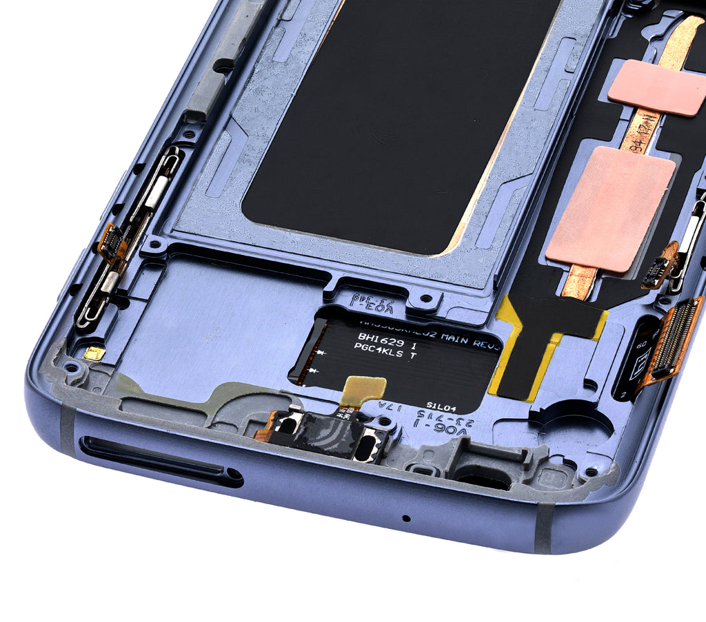 OLED-Display mit Rahmen für Samsung Galaxy S7 (All US Models) (Aftermarket Plus) (Black Onyx)