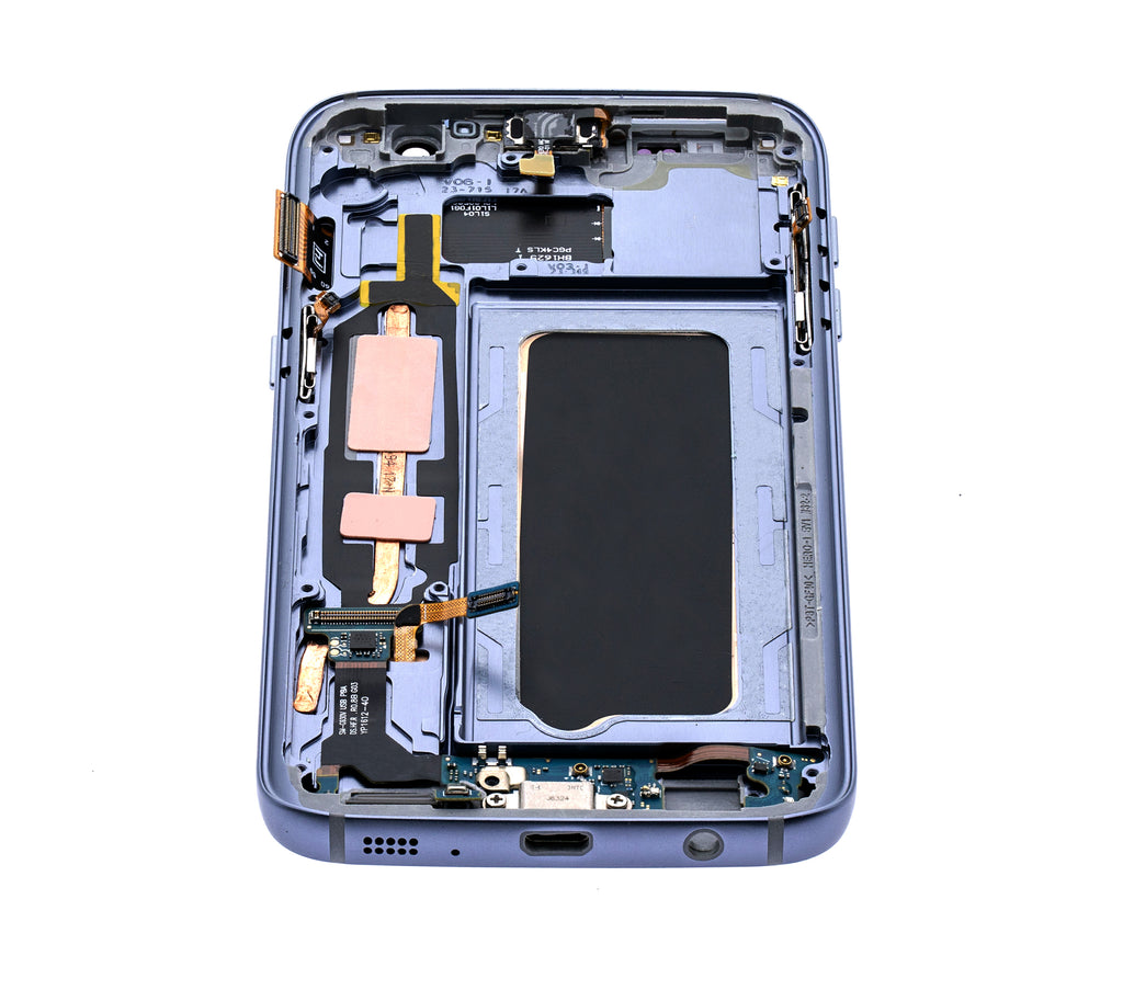 OLED-Display mit Rahmen für Samsung Galaxy S7 (All US Models) (Aftermarket Plus) (Black Onyx)