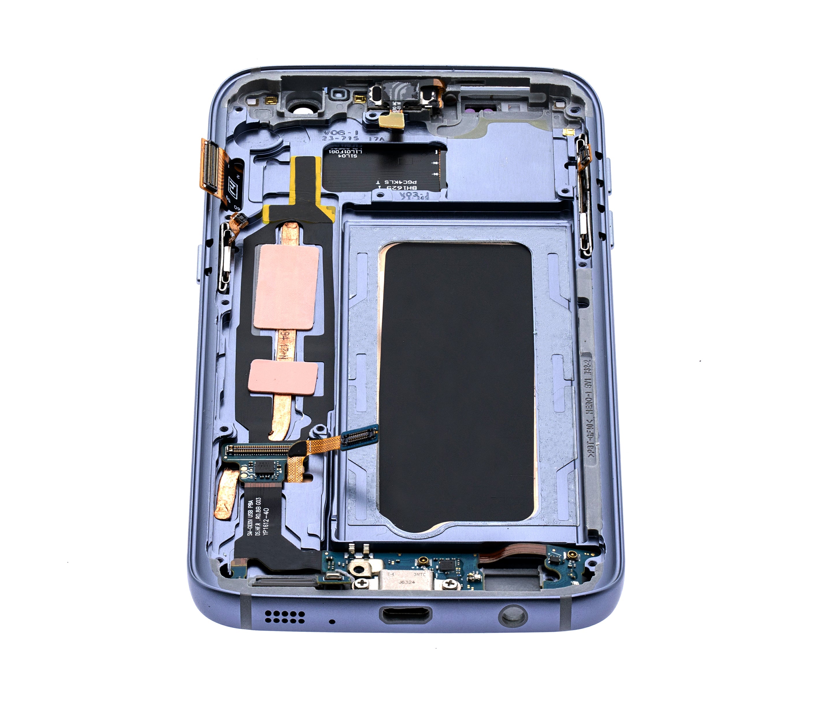 OLED-Display mit Rahmen für Samsung Galaxy S7 (All US Models) (Aftermarket Plus) (Black Onyx)