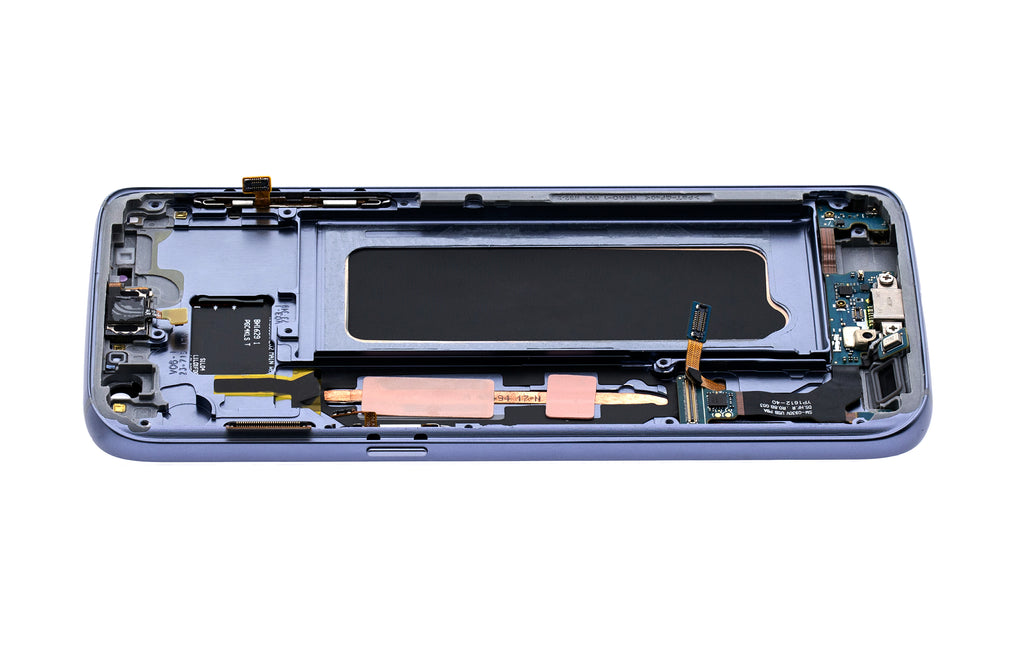 OLED-Display mit Rahmen für Samsung Galaxy S7 (All US Models) (Aftermarket Plus) (Black Onyx)