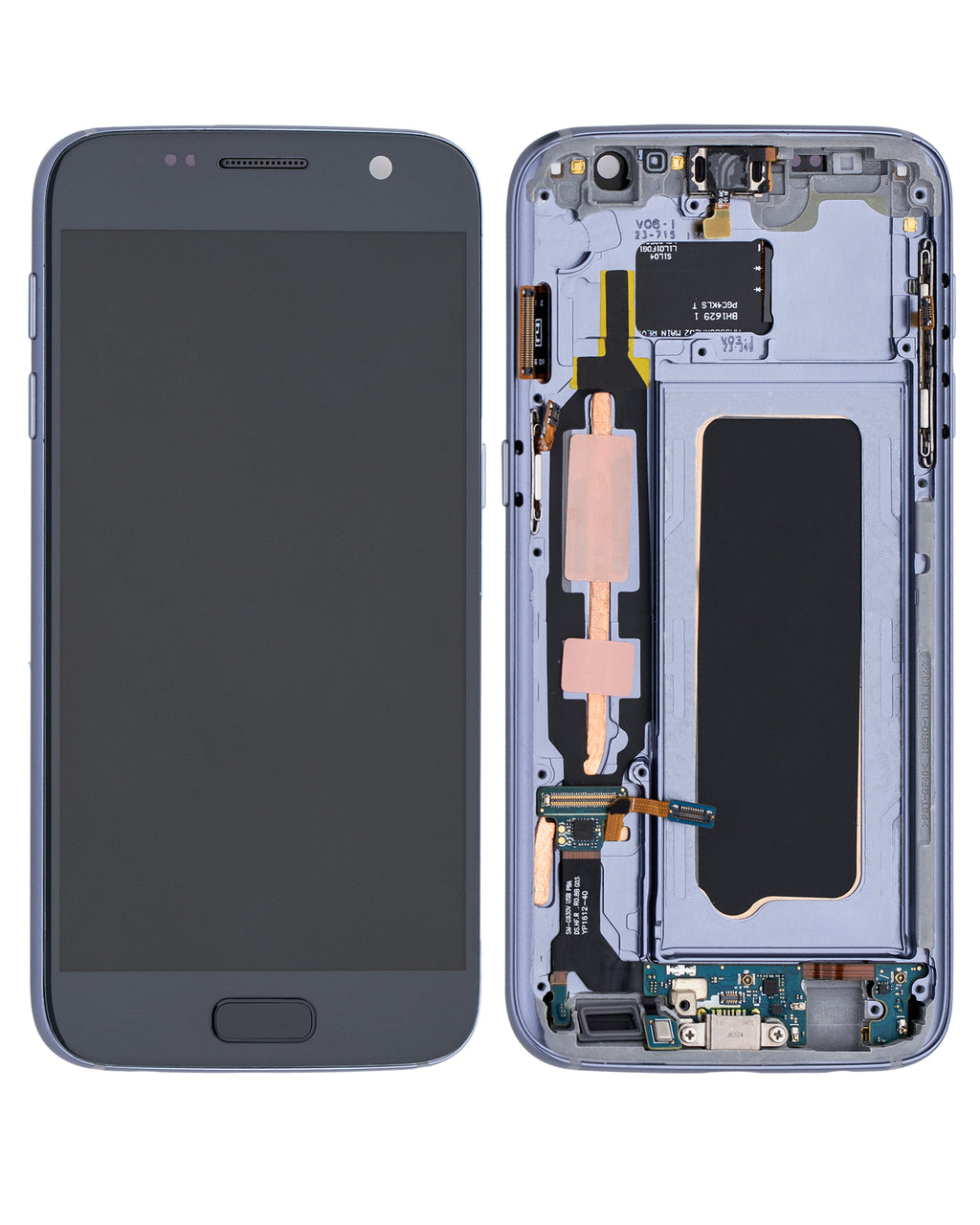 OLED-Display mit Rahmen für Samsung Galaxy S7 (All US Models) (Aftermarket Plus) (Black Onyx)