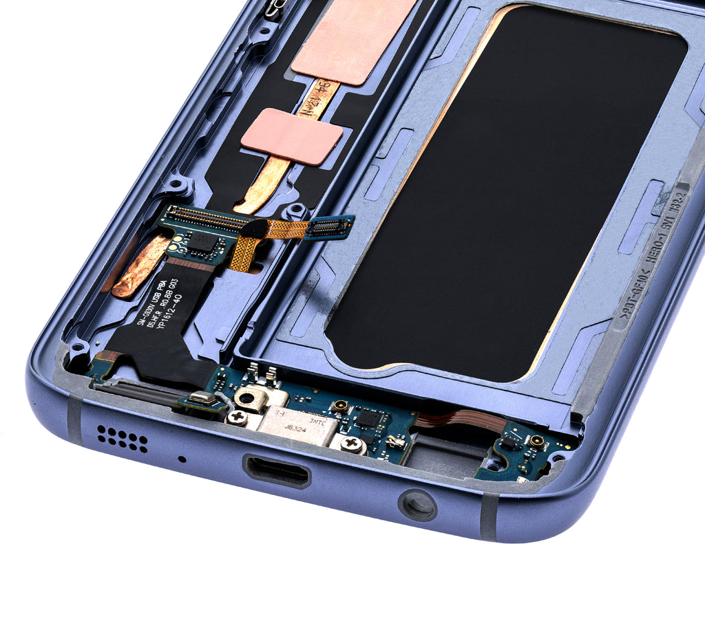 OLED-Display mit Rahmen für Samsung Galaxy S7 (All US Models) (Aftermarket Plus) (Black Onyx)