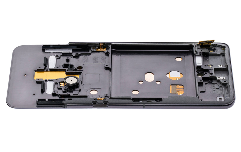 OLED-Display mit Rahmen für Galaxy A80 Phantom Black Generalüberholt