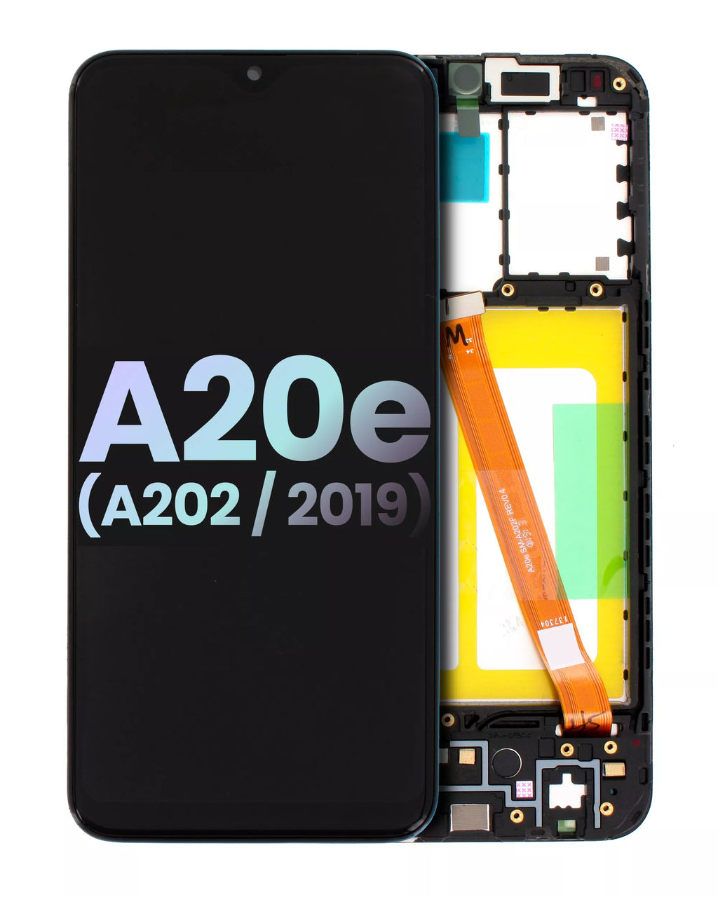 LCD-Display mit Rahmen für Samsung Galaxy A20e (Service Pack, Alle Farben)