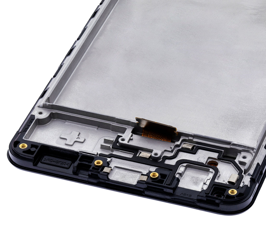 LCD-Display mit Rahmen für Samsung Galaxy A21s (A217 / 2020) (Service Pack) (Schwarz)