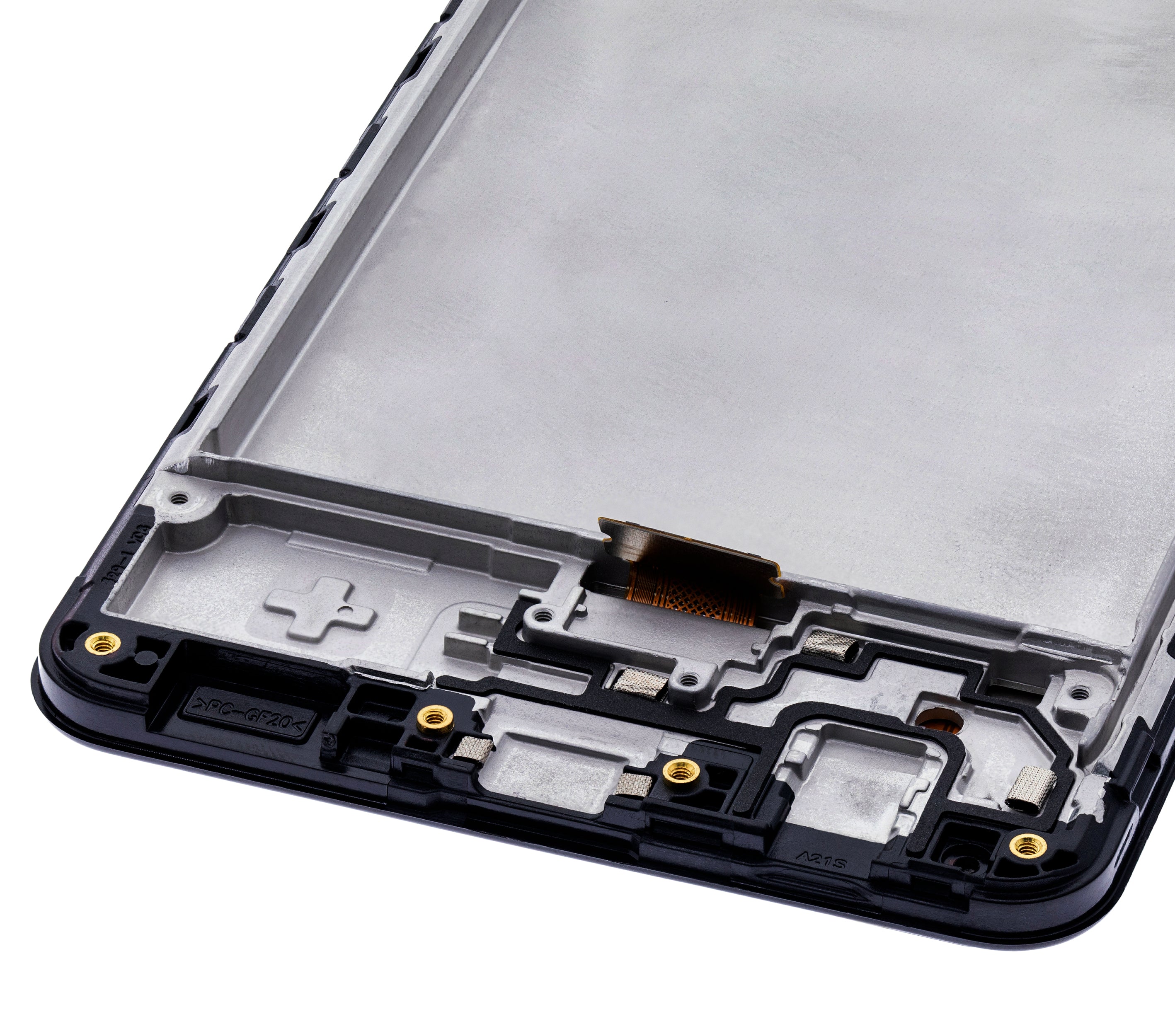 LCD-Display mit Rahmen für Samsung Galaxy A21s (A217 / 2020) (Service Pack) (Schwarz)
