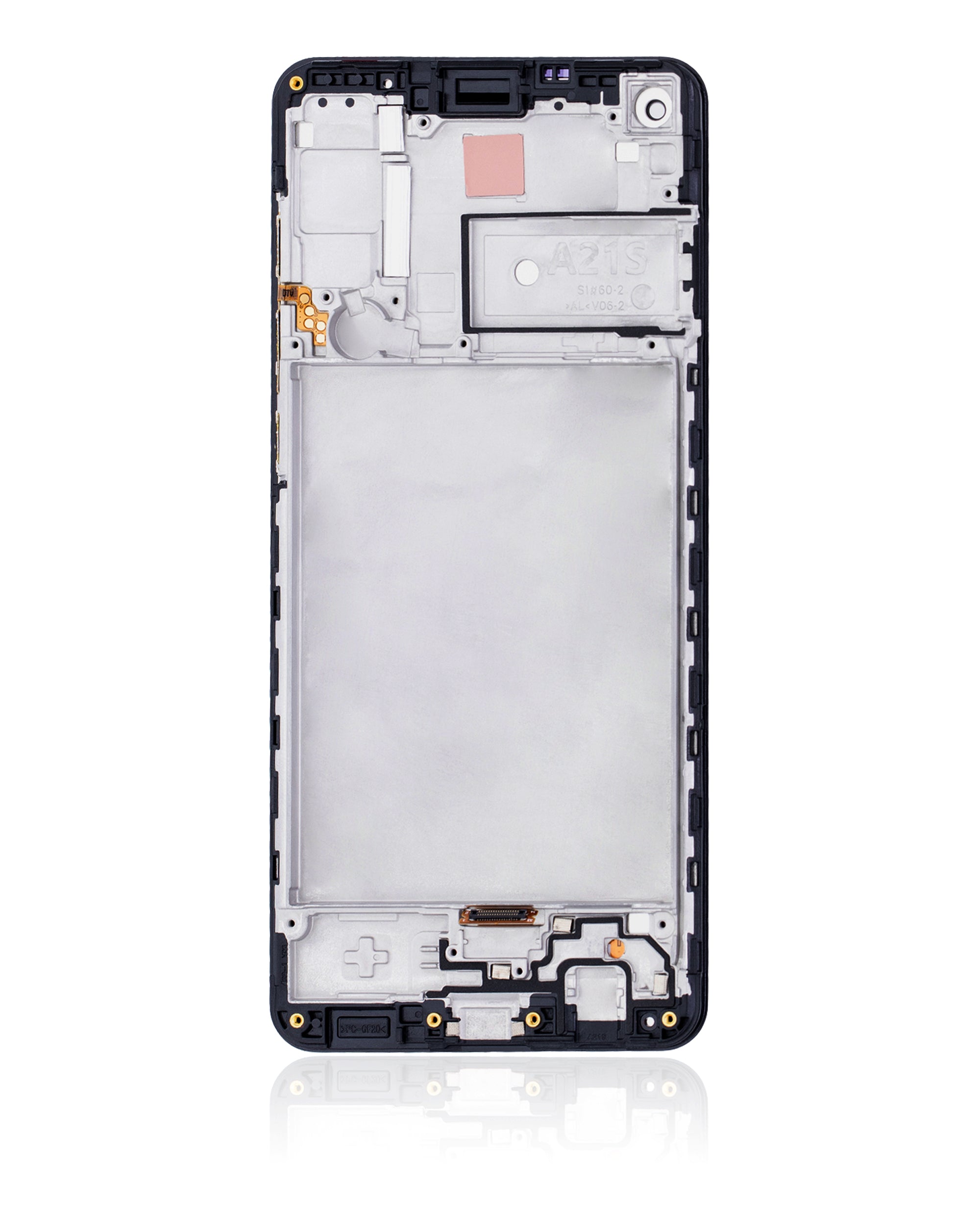 LCD-Display mit Rahmen für Samsung Galaxy A21s (A217 / 2020) (Service Pack) (Schwarz)