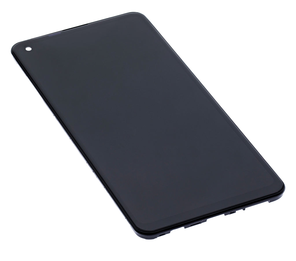 LCD-Display mit Rahmen für Samsung Galaxy A21s (A217 / 2020) (Service Pack) (Schwarz)
