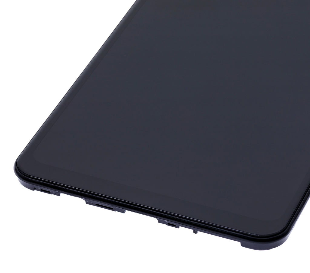 LCD-Display mit Rahmen für Samsung Galaxy A21s (A217 / 2020) (Service Pack) (Schwarz)