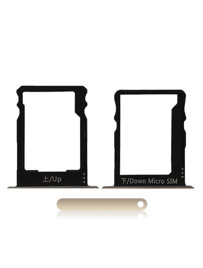 SIM-Karten- + SD-Kartenfach für Huawei P8 Lite (Gold)