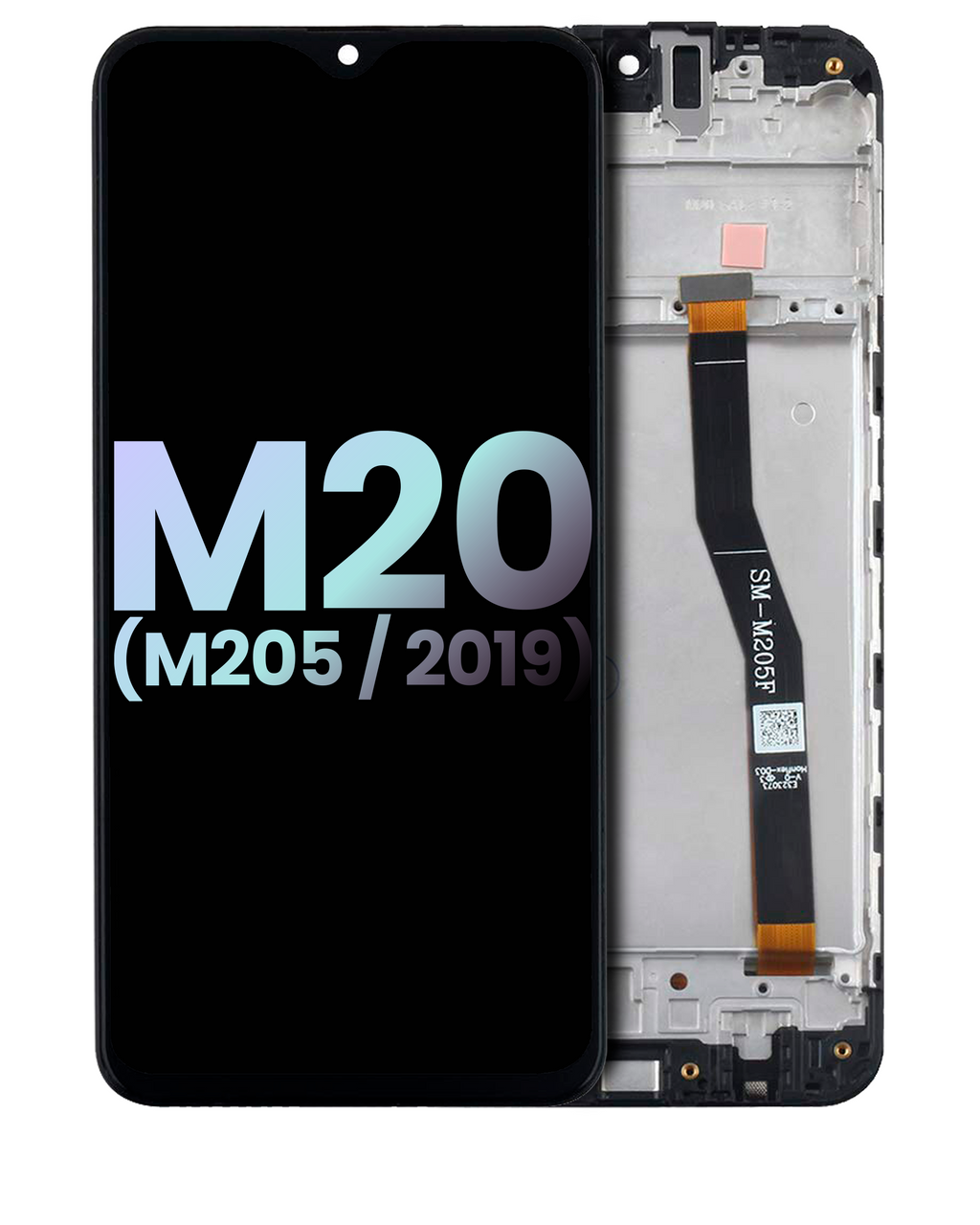 OLED-Display mit Rahmen für Samsung Galaxy M20 (Service Pack) alle Farben